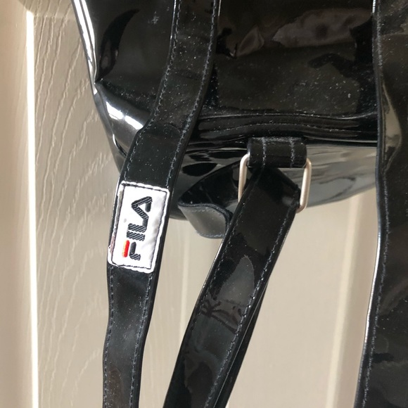 Fila black patent leather backpack - Picture 3 of 7